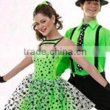 nemon green dress and suit for girl and boy - black point tule black wired jazz dress for perfect show