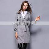 2017 Latest Long Ladies Overcoat Designs Women Winter Jacket Coat With Belt thumbnail-2