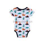 Wholesale Price Short Sleeve Summer Baby Bodysuit Baby Rompers Dinosaur Animal Pattern thumbnail-2
