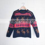 Women Autumn Knitting Patterns Christmas Reindeer Sweater Pullover thumbnail-6