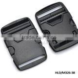 HLD/M326-38mm 1.5inch Black POM Plastic Buckles Bump Adjustable Splice Clip Buckle Backpack Webbing Strap thumbnail-2