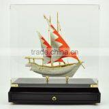 Crystal Arab Diamond Bahrain Dhow Metal Ship Model For Decration Gift And Islamic Souvenirs Gifts