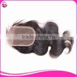 Cheap Bleached Knots Non Remy Hair Body Wave 3 Part Closure thumbnail-6