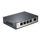 5 Port IEEE 802.3af PoE Ethernet Switch 10M / 100M With 4 Port PoE & 1 Port Fiber