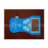 Blue Waterproof Custom Flexible Membrane Switch With Transparent LED Window