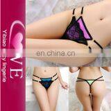 Factory Price Sexy Open Crotch Thong Panties Mature Women Lace G-String Underwear