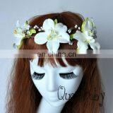 Lady Girl Floral Flower Festival Wedding Garland Forehead Hair HeadBand thumbnail-1