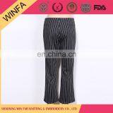 Fashion Women Casual Black White Vertical Stripes Pants thumbnail-2
