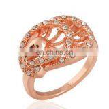 2017 Peacock Rings Rose Gold Platinum Plated Top Genuine Austrian Crystals Fashion Women Wedding Bridal Party Jewelry thumbnail-5