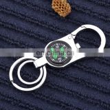 Custom metal compass keychain/compass with car key ring chain