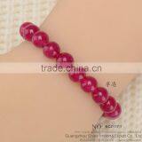 Red Malaysian Jade Rosary Chaplet Bead Bracelet Stretch Bracelet thumbnail-5