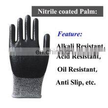 Anti Cut Resistant Level 5 Nitrile Smooth Coated Cut Proof Gloves thumbnail-2