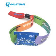 Loyalty Management HF NFC RFID Fabric Bracelets Woven Wristbands