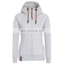 Wholesale Custom Women's Spring and Autumn Long Sleeve Zipper Cardigan Jacket Plus Size Casual Hooded Jacket Large Clothes thumbnail-4
