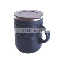 Portable Stainless Steel Warmer Coffee Mug Cup Insulated Travel Tumbler Cups Vacuum Thermal Coffee Mug Silicone Lid Custom Logo thumbnail-5