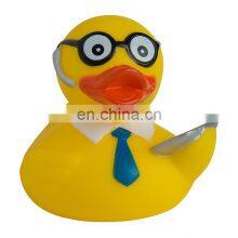 Custom Blue Rubber Small Little Plastic Ducks Floating Squeaky Beach Water Shower Bath Fun Toy for Child thumbnail-3