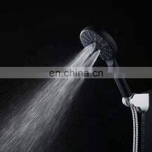 Matt Black Accessorie Overhead Rainfall Silver Set Plastic Tops Top Rain Shower Head thumbnail-3