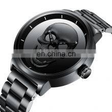 Biden 0063 Original Men Japanese Quartz Wrist Watches Stainless Steel Skull Analog Water Resistant Brand Luxury Men Watch thumbnail-2