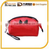 Convenient design lightweight polyester cosmetic bag with chain handle