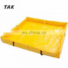 4m X15m Yellow 22 Oz. VCP Material Mini Duck Pond Flexible Foam Wall Oil Barrier Spill Containment Berm thumbnail-1