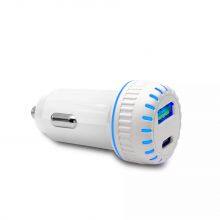 LED Display Quick Charge 5V 2.4A 18W Mobile Phone Plastic USB Car Charger thumbnail-4