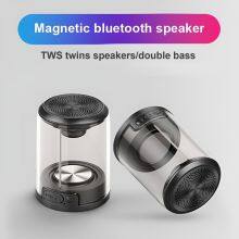 M21 Magnetic Mini Bass Wireless Portable Subwoofer Waterproof Sound Box Magnetic Bluetooth Speaker TWS Mini BT Speaker thumbnail-3