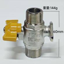 1/2Double Outer Wire Ball Valve,Fixed Ball Valve,Water Heater Ball Valve,electroplateCopper Ball Valve，Kitchen Ball Valve thumbnail-5