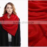 Korea Fashion Women Plain Merino Wool Scarf thumbnail-3
