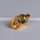 Male Gold-plated RF Coaxial Cable Adaptor Connector, SMA Connector Transferred to SMB Connector