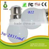 Factory Direct Sales High Quality E26 E27 B22 3w 360 Degree Ra80 Led Bulb Light 3w B22 Led Smd Globe Bulbs