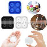 Ice Ball Maker Mold - 4 Holes Ice Balls - Premium Black Flexible Silicone Round Spheres Ice Tray- Molds thumbnail-6