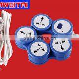 Rotatable 4 Gang Extension Sockets With Earthing