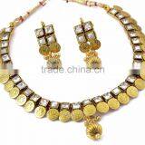 Indian Traditional South Indian Style Gold Polish Necklace For Women thumbnail-3