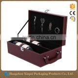 Custom Logo Printed High End Leather Wine Gift Box thumbnail-1