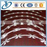 China Wholesale Coiled Razor Barbed Wire and Sharp Blade Razor Barbed Wire