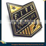 Custom 3d Logo Embossed Plating Lead Free Acrylic Branding Iron on Patch thumbnail-1
