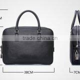 Factory Direct Leather Business Briefcase Lock Computer Bag Portable Cross-Section Leather Shoulder Bag thumbnail-2