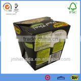 Color Printing Wax Coated Storage Cardboard Boxes For Juicy Food