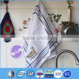 custom printed white embroidery cotton waffle weave kitchen towel