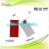 Latest Design 6000mah Portable Power Bank With Built in Cable