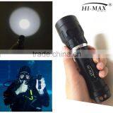 Best Small Professional Magnetism Waterproof Cree Xml Led Flashlight for Diving
