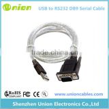USB to Null Modem RS232 DB9 Serial DCE Adapter Cable with FTDI