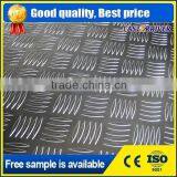 China Cold Rolled Five Bars 4mm Aluminum Checker Plate
