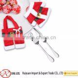 Promotional Cute Santa Claus Suit Christmas Cutlery Bag ,cutlery Sleeve for Sale thumbnail-1