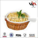 Procelain Dish With Wicker Basket thumbnail-1