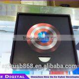 Avengers America Captain Power Banks 6800mAh Dual USB Stainless Steel Mobile Chargers Universal for IPhone5S 6 Android Phones thumbnail-4