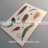 Custom Hot Sale Rhinestone Metallic Tattoo Acrylic Foil Temporary Tattoo Stickers thumbnail-5