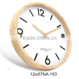 12 inch arabic numerals nature wood decorative design clocks (12W57NA-153)