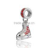 Custom Silver Beads Skate Shoe Charms Jewelry Wholesale thumbnail-1