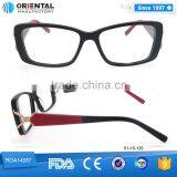 Black Acetate With Wide Rotatable Color Matching Temples Eyewear Frame